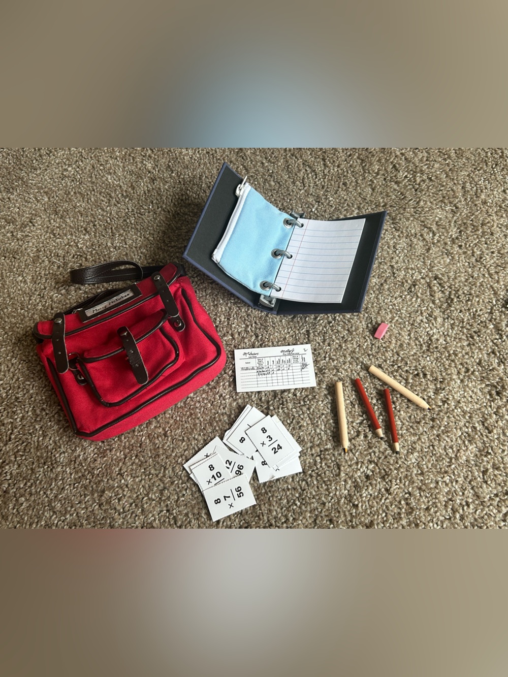 American Girl Molly's School Bag and Supplies